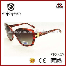 lady European style custom logo fashion sunglasses with nice stripe pattern